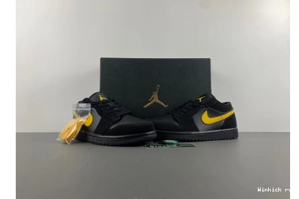 'Black Air Jordan Gold' University Low 1 1107